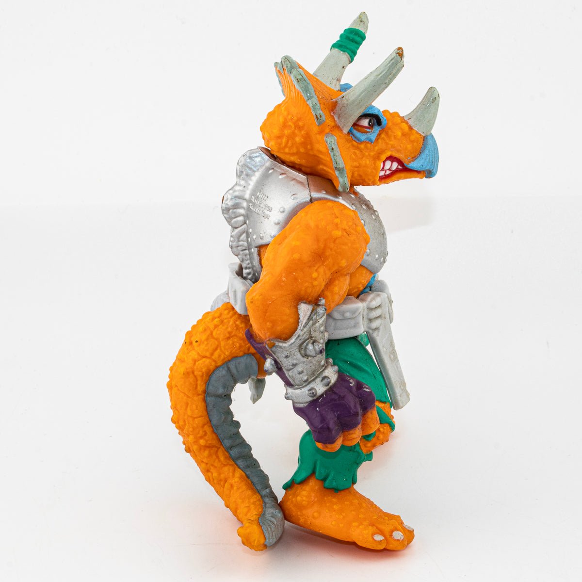 Vintage TMNT Triceraton 1990 Playmates Teenage Mutant Ninja Turtles Action Figure - DT Collectable Toys
