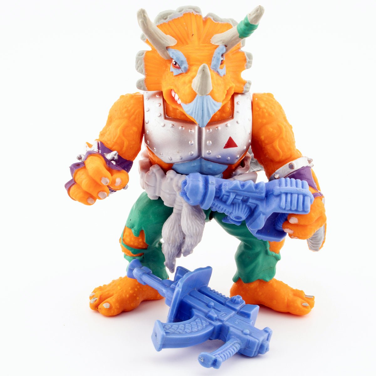 Vintage TMNT Triceraton 1990 Playmates Teenage Mutant Ninja Turtles Action Figure - DT Collectable Toys