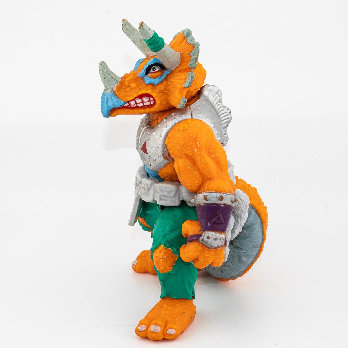 Vintage TMNT Triceraton 1990 Playmates Teenage Mutant Ninja Turtles Action Figure - DT Collectable Toys