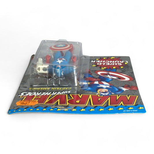 Vintage Toy Biz Captain America Marvel Super Heroes Carded Action Figure Opened - DT Collectable Toys