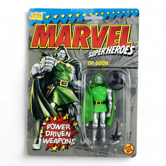 Vintage Toy Biz Dr Doom Marvel Super Heroes Carded Action Figure Opened - DT Collectable Toys