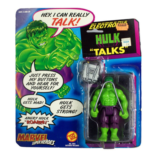 Vintage Toy Biz Hulk Electronic "Talks" 1991 Action Figure Opened - DT Collectable Toys