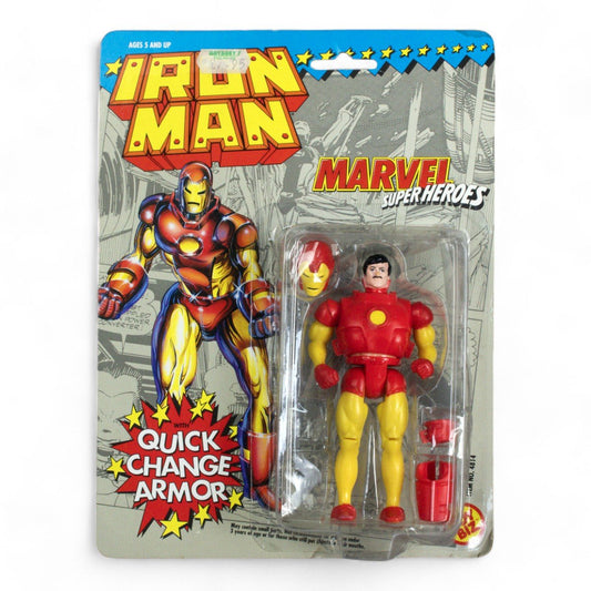 Vintage Toy Biz Iron Man Marvel Super Heroes Carded Figure Opened - DT Collectable Toys