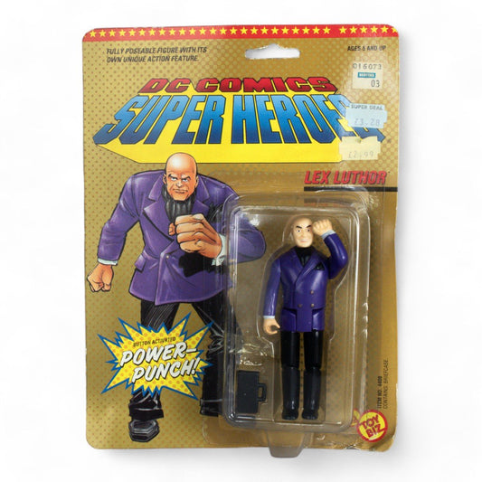 Vintage Toy Biz Lex Luthor DC Comics Super Heroes 1990 Action Figure Opened - DT Collectable Toys