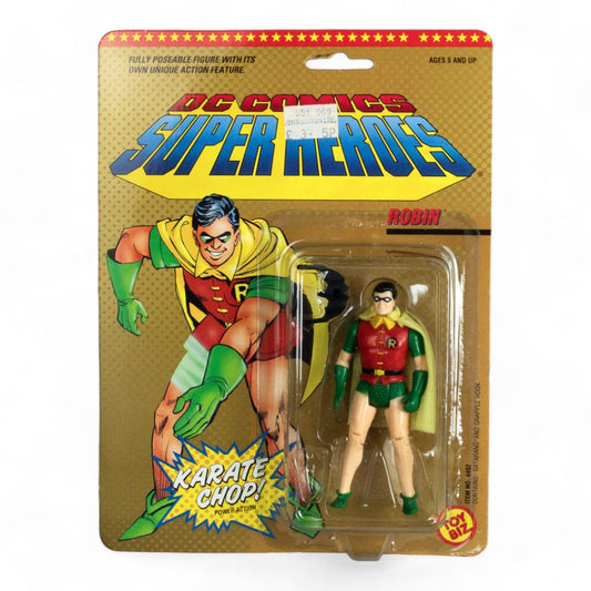 Vintage Toy Biz Robin DC Comics Super Heroes 1990 Action Figure Opened - DT Collectable Toys