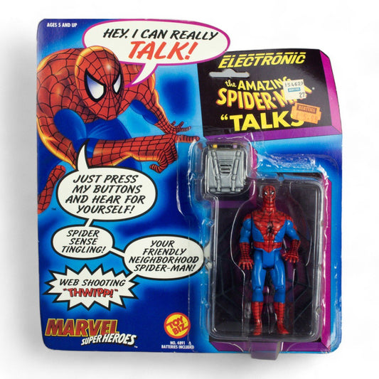 Vintage Toy Biz Spider - Man Electronic "Talks" 1991 Action Figure Opened - DT Collectable Toys