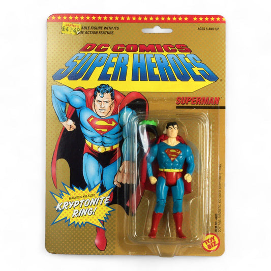 Vintage Toy Biz Superman DC Comics Super Heroes 1990 Action Figure Opened - DT Collectable Toys