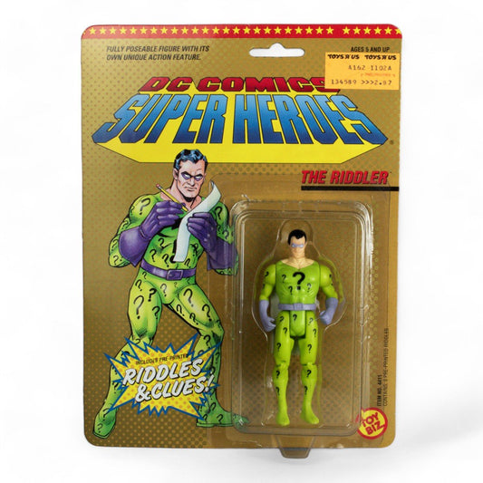 Vintage Toy Biz The Riddler DC Comics Super Heroes 1990 Action Figure Opened - DT Collectable Toys