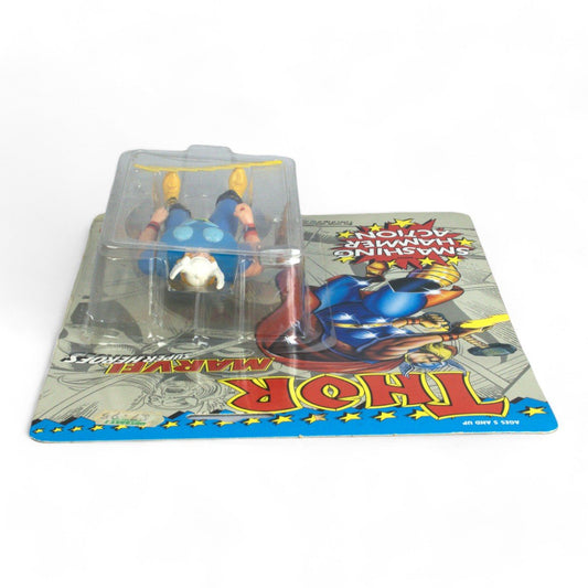 Vintage Toy Biz Thor, Long Accessories, Marvel Super Heroes Carded Figure Opened - DT Collectable Toys