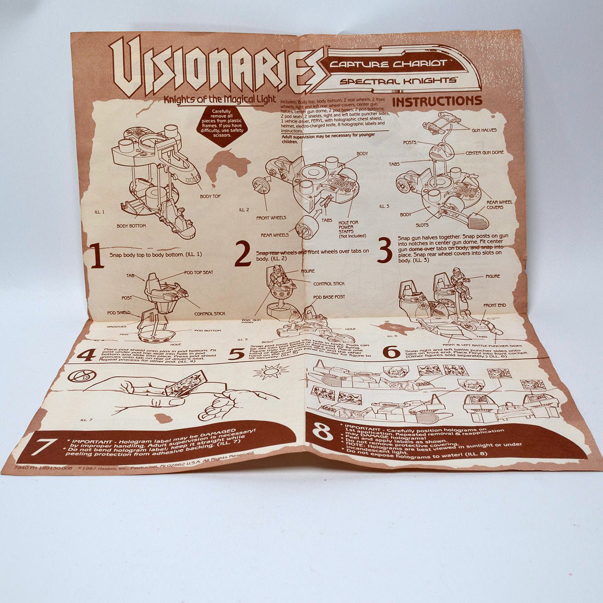 Visionaries Capture Chariot 1987 Hasbro Complete with Feryl Spectral Knights Action Figure Vehicle Picture 16