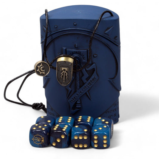 WARHAMMER STORMCAST ETERNAL DICE SHAKER + DICE, AGE OF SIGMAR EXCELLENT OOP - DT Collectable Toys