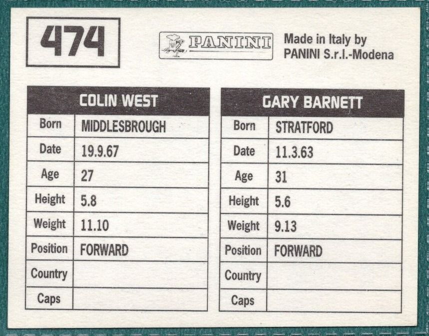Panini Sticker Barnett / West Leyton Orient No.474