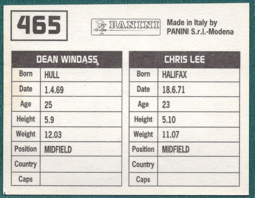 Panini Sticker Lee / Windass Hull City No.465